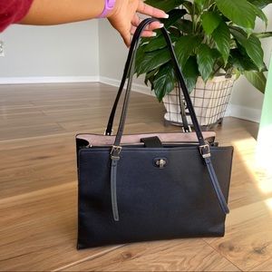 H&M Medium Black Handbag With Gold Detail